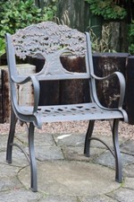 Solid Cast Iron Bench Garden Furniture Metal Bench Outdoor Seats 1 Garden Chair