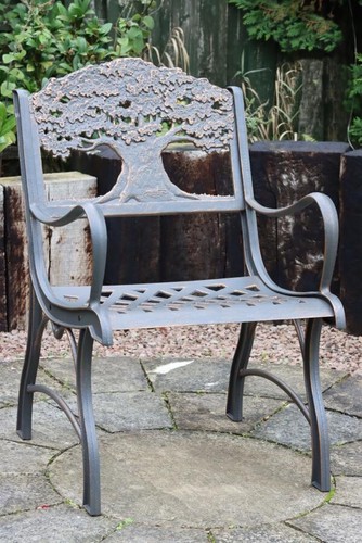 Solid cast iron bench garden - iron,