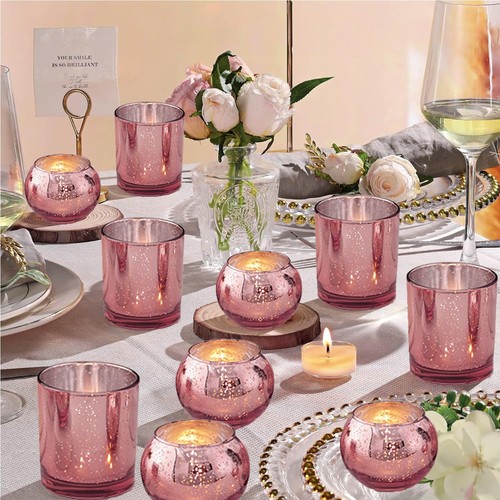 12pcs pink votive candle - 12pcs,