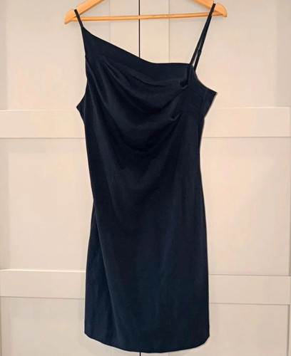 Cos black asymmetrical neck - black,