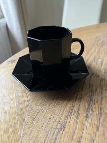 Vintage retro black ceramic - black,