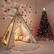 Xmas Children Indian Tent Canvas Teepee Wigwam Indoor Outdoor Kids Play House 1X