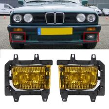 Pair GLASS foglamps foglights fogs Fog yellow BMW E30 facelift 88-95 E marked