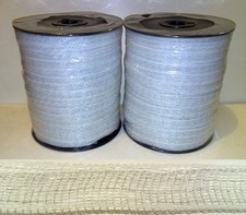 ELECTRIC FENCE TAPE - 2 x 12mm White 400m Poly Fencing Horse Strip Grazing