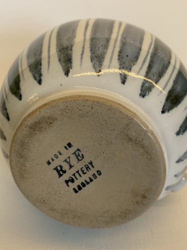 Rye pottery jug grey - rye, white