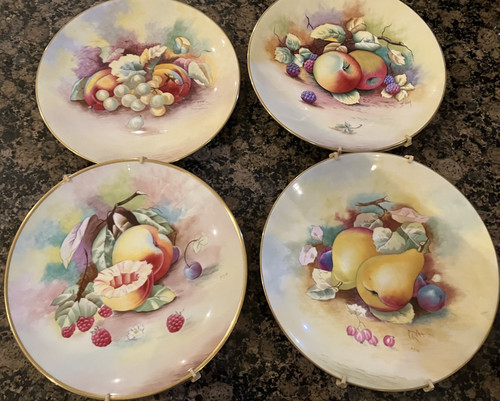 Minton wall plate fruit - 4,