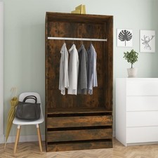 Wardrobe Smoked Oak 100x50x200