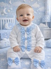 Romany Babygrow Blue Lace And
