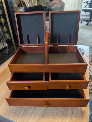 Wooden sewing box vintage - wooden,