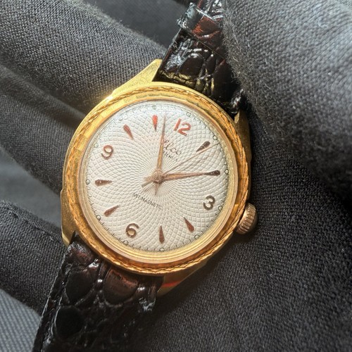 Gents manual wind elco gold - manual, ,gold