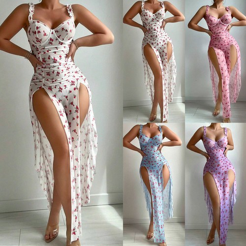 Womens sexy see through floral - through,