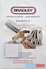 Genuine Bradley Hitch Coupling Lock LOCKIT 1-2  with 4 Keys D201C Hu3 Hu12 Hu3he