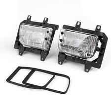 Front Bumper Clear Fog Lights Plastic Lens Kit For 85-93 BMW E30 3-Series UK