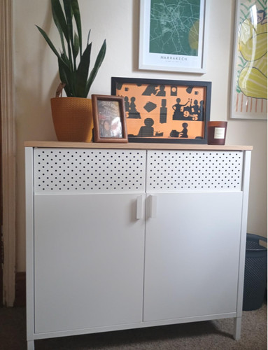 White storage cabinet - storage, 2