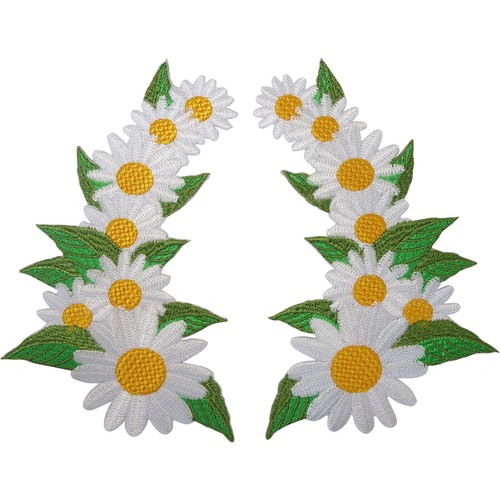 Pair daisy flower patches - of,