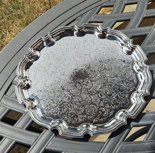 Silver plated tray - plated, tray.
