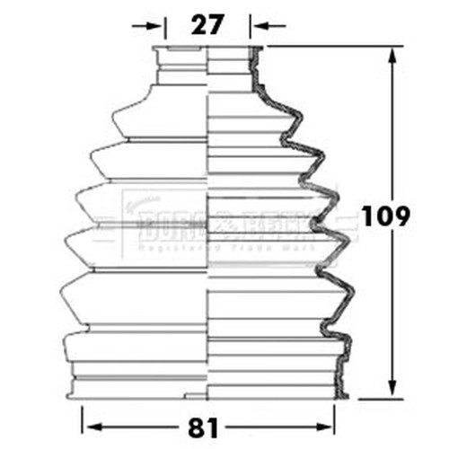 Borg beck drive - shaft, bellow