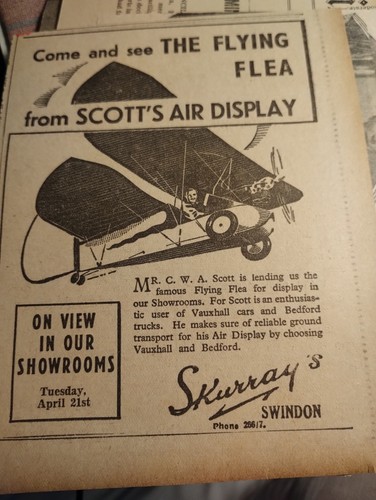 Sk263 ephemera 1936 swindon - ephemera,