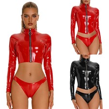 Women's Wet Look PU Lingerie