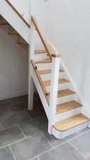 SOLID OAK STAIR TREADS GOING - STAIRCASE FLOATING TREAD FRENCH OAK STAIRS