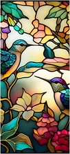 Hummingbird Flower Window Film