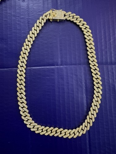 Men gold tone iced out - gold,