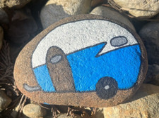 Vintage Camper Rock Hand