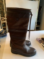 Dubarry Galway Women's Brown Leather Standard Fit Tall Boots Gore-Tex Size 39
