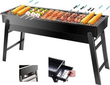 Portable Barbecue Grill Charcoal Stainless Steel Lightweight Small 24x13x9 inch