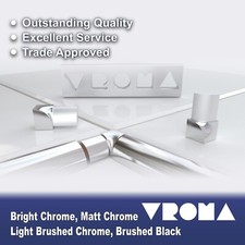 Vroma Round/Quadrant Tile Trim Silver INTERNAL CORNER PIECE SINGLES