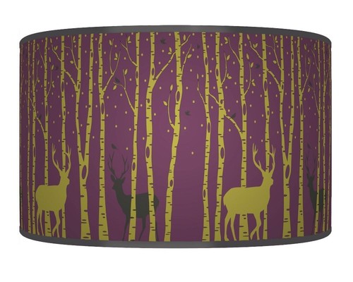 Trees stag deer purple green - trees,
