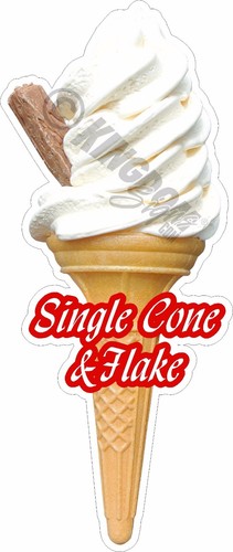 Soft ice cream single cone - cream, &
