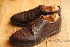 Church's Custom Grade Burgundy Shell Cordovan Leather Oxford Brogue Shoes UK 9