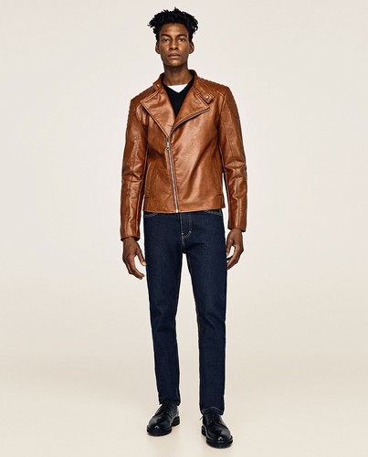 Zara man tan faux - tan, leather