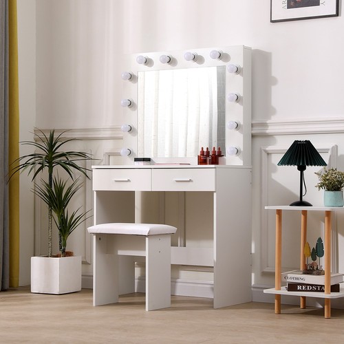 White drawers dressing table - 2-drawers,