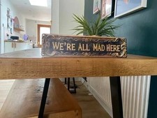 Funny Signs / Wall Plaques, We're All Mad Here Large Metal Wall Art, Quirky