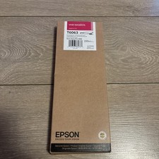 Epson T6063 Vivid Magenta Ink Cartridge, Genuine For Epson Stylus Pro 4880 New