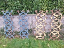4 Vintage Antique Cast Iron Grille Balcony Orangery Balustrade FREE UK P&P 