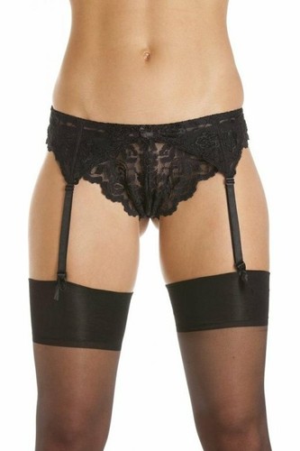 Lace suspender belt - suspender,