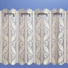 CORSICA LACE NET VOILE LOUVRE VERTICAL PLEATED WINDOW BLIND PANEL - CREAM
