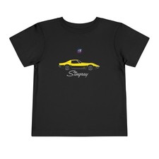 Toddler 1969 Corvette C3 Stingray T-Shirt | Yellow Chevy Muscle Car Graphic Tee