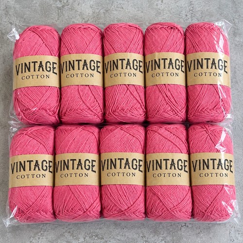 Coral pink vintage cotton - pink, ‘vintage