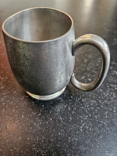 Vintage 3in pewter christening - vintage,