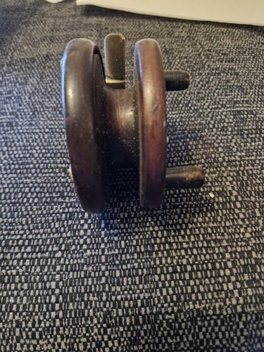 Vintage wooden and brass - 3.5",