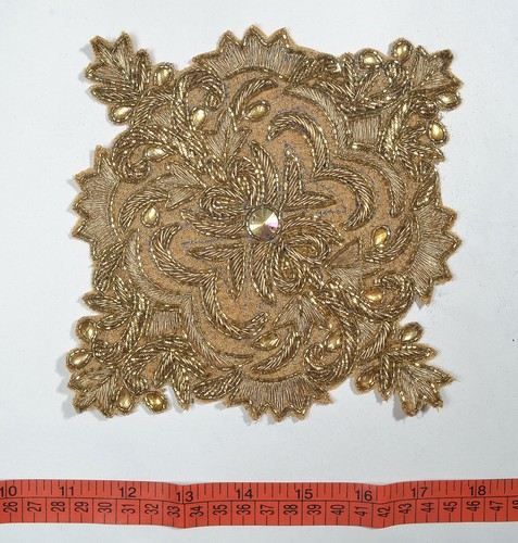 Hand beaded sew square - hand-beaded,