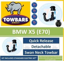 Towbar Detachable Swan Neck for BMW X5 (E70) 2007 to 2013 Inc M-Sport TBM915VK