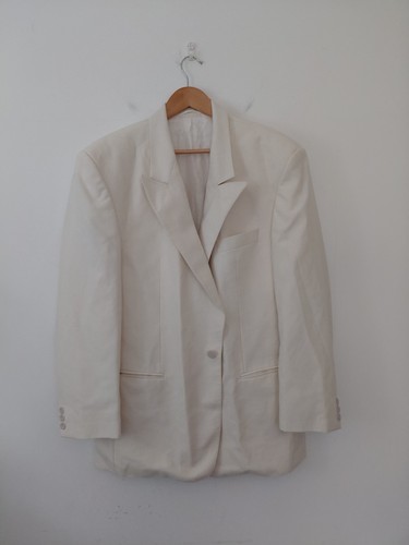 Vintage cream tuxedo blazer - vintage,