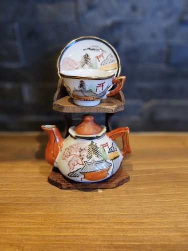 Vintage japanese miniature tea - miniature,