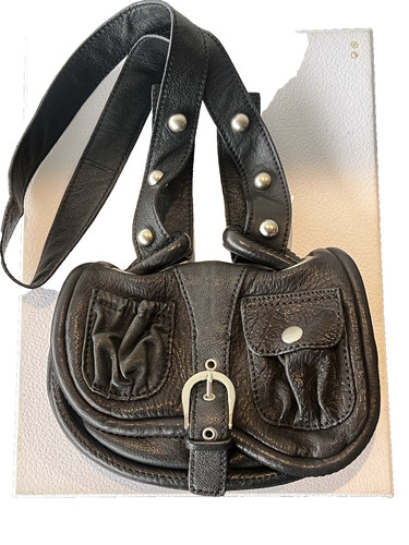 Mimco black textured - black, leather