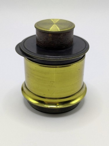 Vintage brass lens - , with